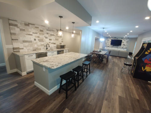 20180824 basement finish with kitchen