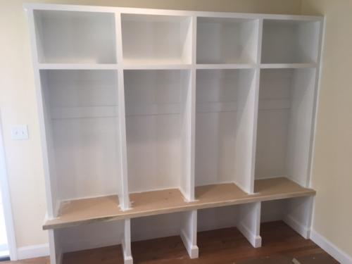 mudroom cubby shelves